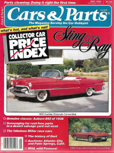 CARS & PARTS 1989 MAY - AUBURN '36 852, '66 CHEVROLET CORVETTE CONV, DORT HIST
